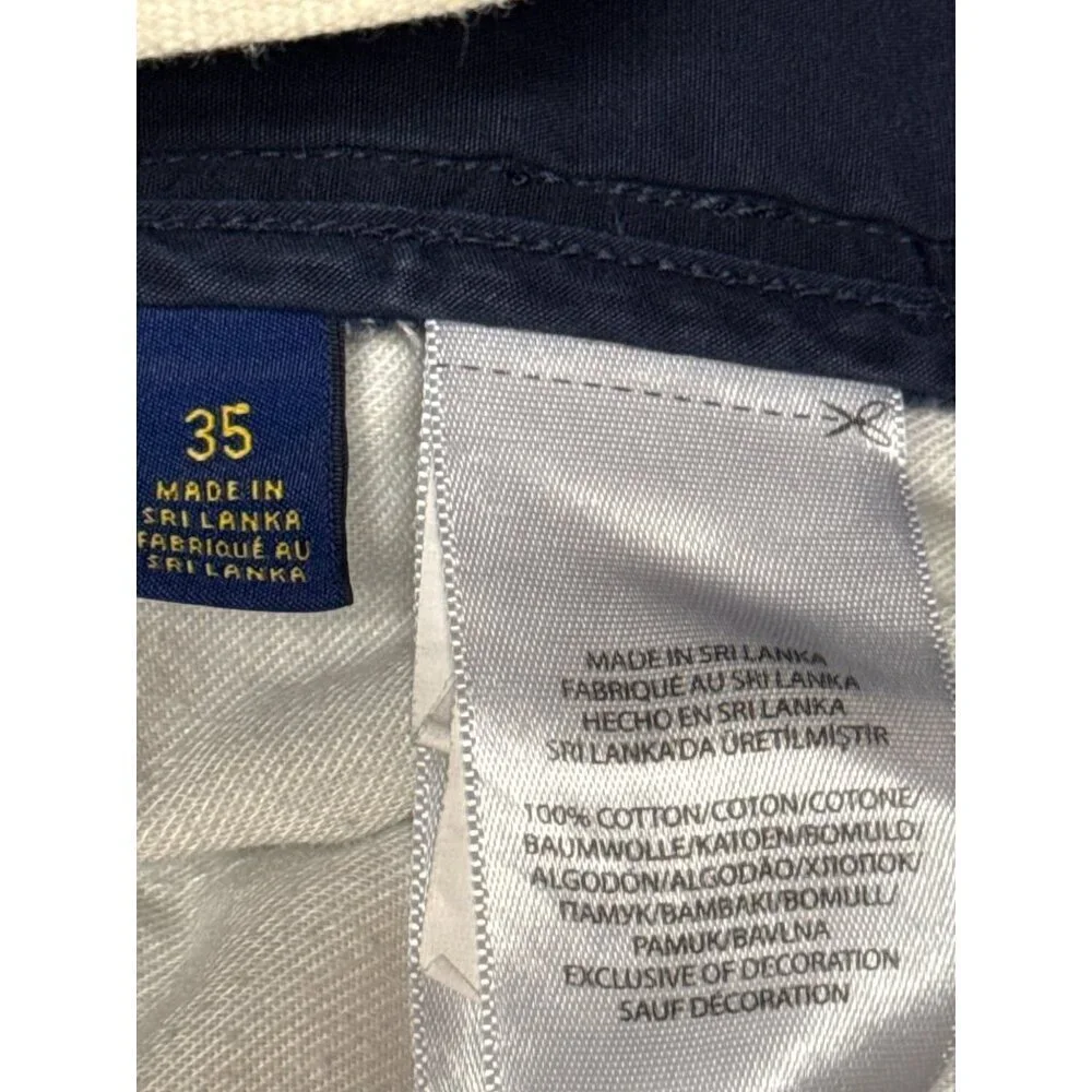 Polo Ralph Lauren Men's Relaxed Fit Chino Shorts Blue Khaki Summer Flat Front 35